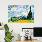 Vincent Van Gogh Wheat Field met Cypresses Poster (Thuiskantoor)