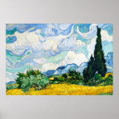 Vincent Van Gogh Wheat Field met Cypresses Poster (Voorkant)