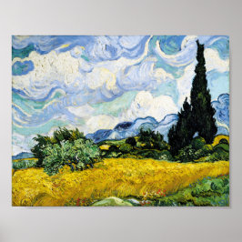 Vincent Van Gogh Wheat Field met Cypresses Poster