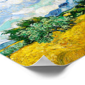 Vincent Van Gogh Wheat Field met Cypresses Poster (Hoek)