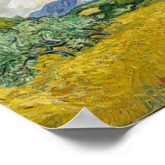 Vincent Van Gogh Wheat Field met Cypresses Poster (Hoek)