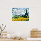 Vincent Van Gogh Wheat Field met Cypresses Poster (Keuken)