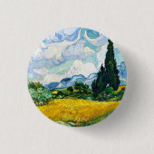 Vincent Van Gogh Wheat Field met Cypresses Ronde Button 3,2 Cm (Voorkant)