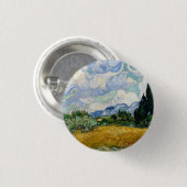 Vincent Van Gogh Wheat Field met Cypresses Ronde Button 3,2 Cm (Voorkant /achterkant)