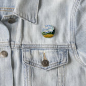 Vincent Van Gogh Wheat Field met Cypresses Ronde Button 3,2 Cm (In situ)