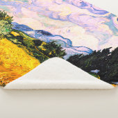 Vincent Van Gogh Wheat Field met Cypresses Sherpa Deken (3/4)