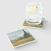 Vincent Van Gogh Wheat Field met Cypresses Stenen Onderzetter (Zijkant)