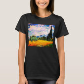 Vincent Van Gogh Wheat Field met Cypresses T-shirt (Voorkant)