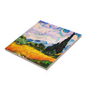 Vincent Van Gogh Wheat Field met Cypresses Tegeltje (Zijkant)