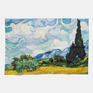 Vincent Van Gogh Wheat Field met Cypresses Theedoek