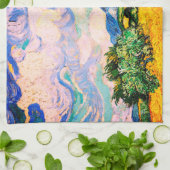 Vincent Van Gogh Wheat Field met Cypresses Theedoek (Gevouwen)