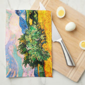 Vincent Van Gogh Wheat Field met Cypresses Theedoek (Quarter Fold)