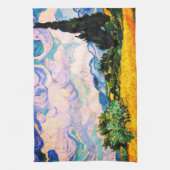 Vincent Van Gogh Wheat Field met Cypresses Theedoek (Verticaal)