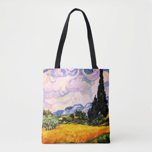 Vincent Van Gogh Wheat Field met Cypresses Tote Bag (Voorkant)