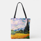 Vincent Van Gogh Wheat Field met Cypresses Tote Bag (Achterkant)