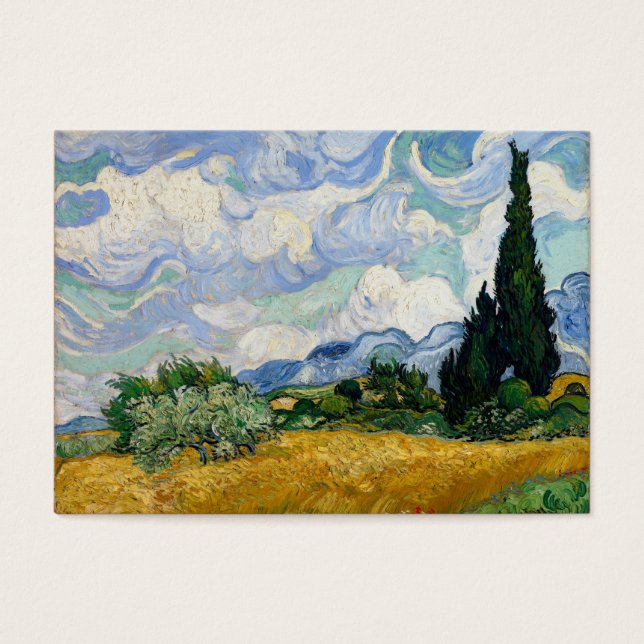 Vincent Van Gogh Wheat Field met Cypresses Visitekaartjes (Voorkant)