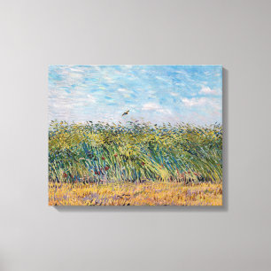 Vincent van Gogh - Wheat Field met een Lark Canvas Afdruk