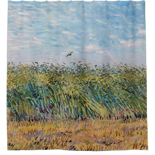 Vincent van Gogh - Wheat Field met een Lark Douchegordijn (Voorkant)