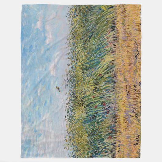 Vincent van Gogh - Wheat Field met een Lark Fleece Deken (Voorkant)