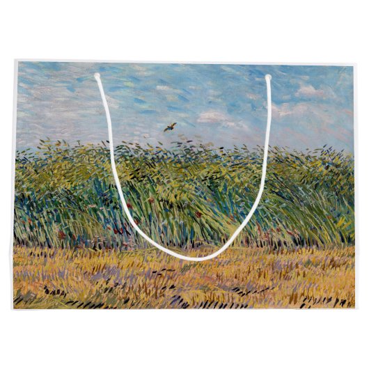 Vincent van Gogh - Wheat Field met een Lark Groot Cadeauzakje (Achterkant)