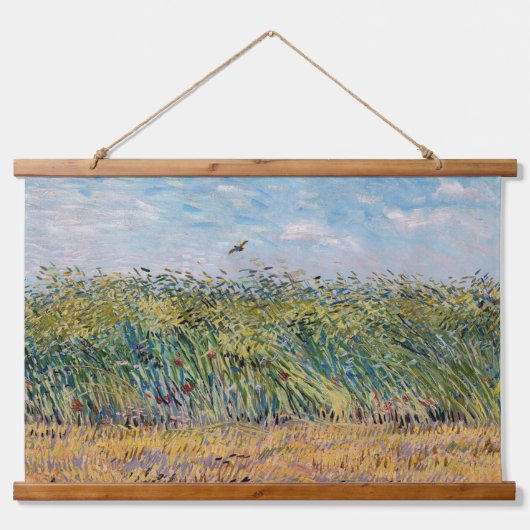 Vincent van Gogh - Wheat Field met een Lark Hangend Wandkleed (Voorkant)