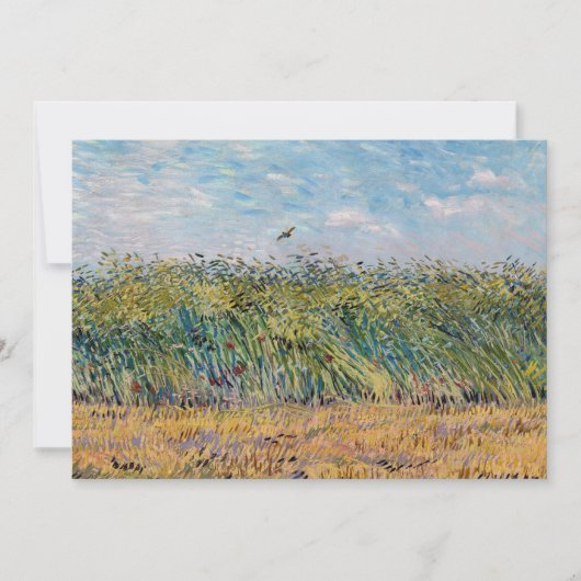 Vincent van Gogh - Wheat Field met een Lark Kaart (Voorkant)