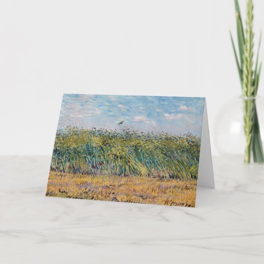 Vincent van Gogh - Wheat Field met een Lark Kaart (Voorkant)