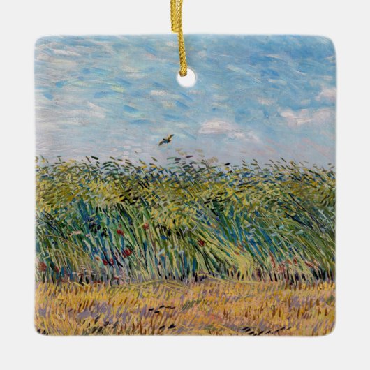 Vincent van Gogh - Wheat Field met een Lark Keramisch Ornament (Voorkant)