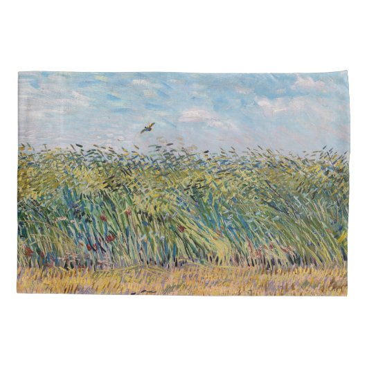 Vincent van Gogh - Wheat Field met een Lark Kussensloop (Achterkant)