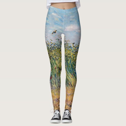 Vincent van Gogh - Wheat Field met een Lark Leggings (Voorkant)