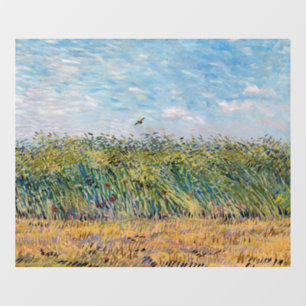 Vincent van Gogh - Wheat Field met een Lark Raamsticker