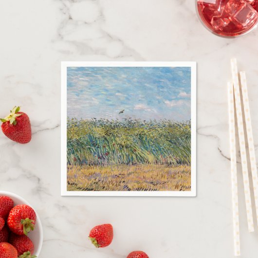 Vincent van Gogh - Wheat Field met een Lark Servet (Insitu)