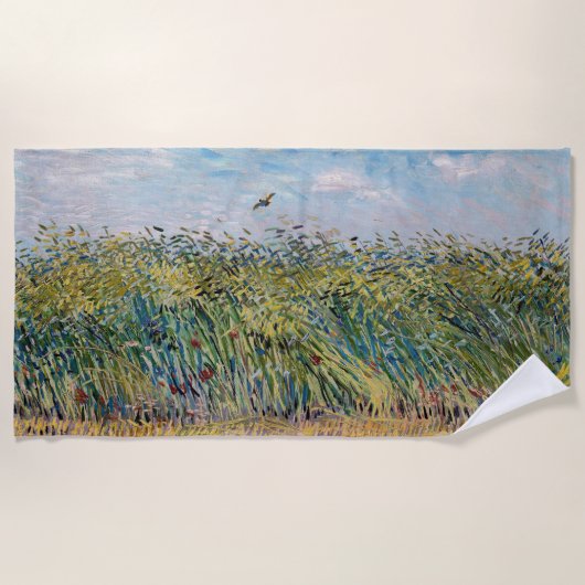Vincent van Gogh - Wheat Field met een Lark Strandlaken (Voorkant)