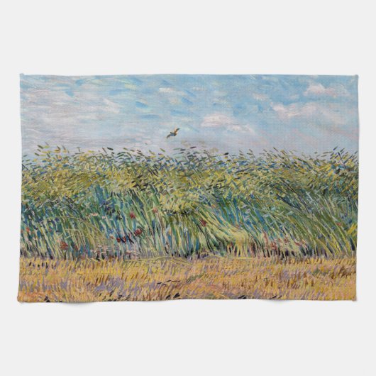 Vincent van Gogh - Wheat Field met een Lark Theedoek (Horizontaal)