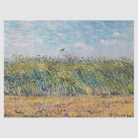 Vincent van Gogh - Wheat Field met een Lark Tissuepapier (Voorkant)