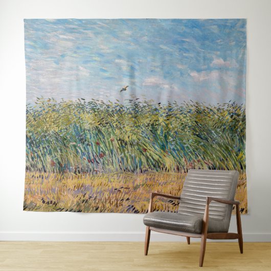 Vincent van Gogh - Wheat Field met een Lark Wandkleed (In Situ (horizontaal))
