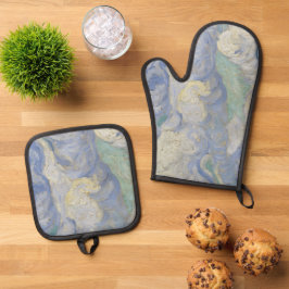  Vincent Van Gogh Wheat Field w/ Cypresses Ovenwant & Pannenlap Set