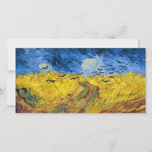 Vincent van Gogh - Wheatfield met Crows Bedankkaart (Voorkant)