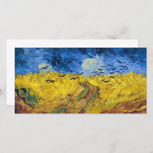 Vincent van Gogh - Wheatfield met Crows Bedankkaart (Voorkant / Achterkant)