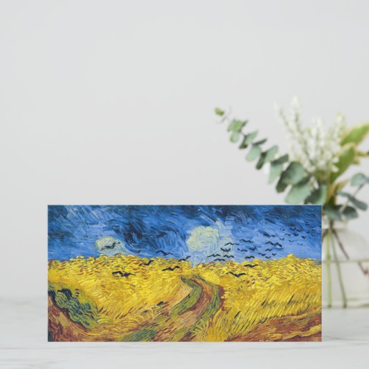 Vincent van Gogh - Wheatfield met Crows Bedankkaart (Staand voorkant)