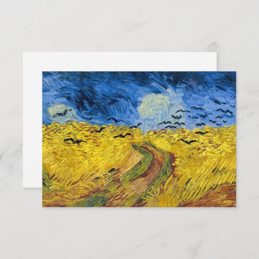 Vincent van Gogh - Wheatfield met Crows Bedankkaart (Voorkant / Achterkant)
