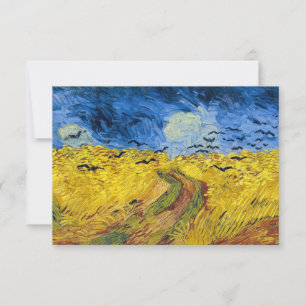 Vincent van Gogh - Wheatfield met Crows Bedankkaart