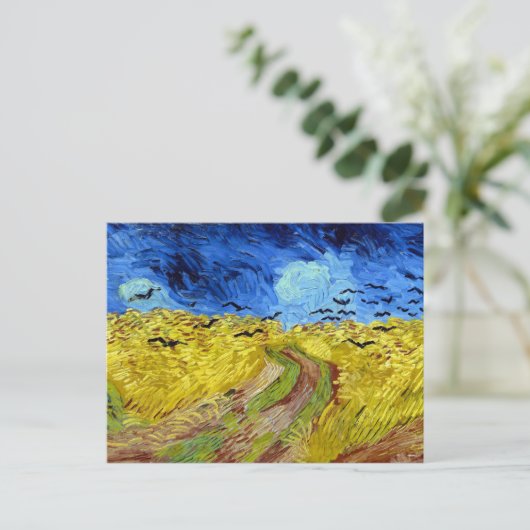 Vincent van Gogh Wheatfield met Crows Briefkaart (Staand voorkant)