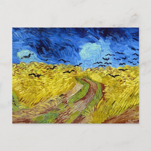 Vincent van Gogh Wheatfield met Crows Briefkaart (Voorkant)