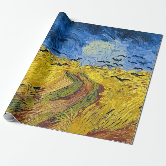 Vincent van Gogh - Wheatfield met Crows Cadeaupapier (Uitgerold)