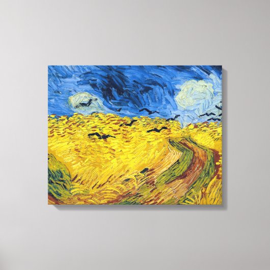 Vincent van Gogh - Wheatfield met Crows Canvas Afdruk (Voorkant)