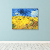 Vincent van Gogh - Wheatfield met Crows Canvas Afdruk (Insitu (Houten vloer))