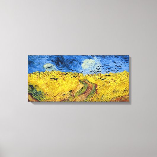 Vincent van Gogh - Wheatfield met Crows Canvas Afdruk (Voorkant)