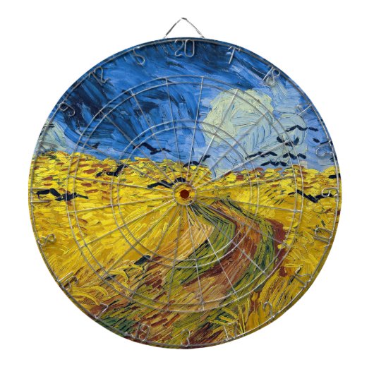 Vincent van Gogh - Wheatfield met Crows Dartbord (Voorkant)