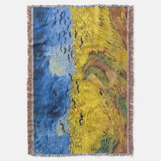 Vincent van Gogh - Wheatfield met Crows Deken (Voorkant Verticaal)
